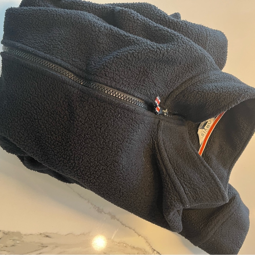 Black Fleece Zip-Up Jacket